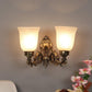 ELIANTE Antique Gold Aluminium Base White Glass Shade Wall Light for Living Room, Bedroom, Dining Room, Kitchen | by Jainsons Lights