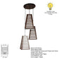 ELIANTE Marrón Brown Wood Hanging Light by Jainsons Lights - H-77-3LP-JSL | by Jainsons Lights