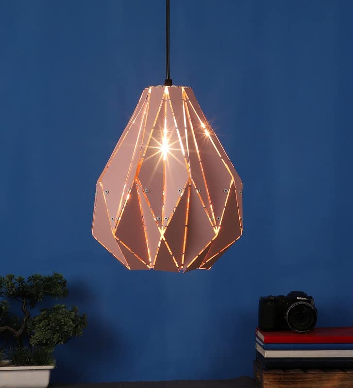 ELIANTE Metal Hanging Light Black for Living Room, Bedroom, Dining Room, Kitchen | PINK+GD+HL-1P