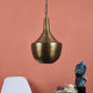 ELIANTE Antique Brass Brass Base Gold Brass Shade Hanging Light - M-010-1Lp - Without Bulb | by Jainsons Lights