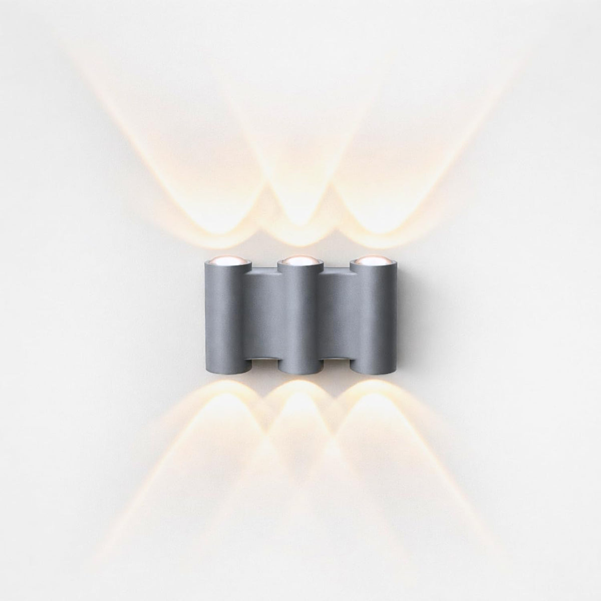 Eliante Up-Down Outdoor Wall Light – Grey, 3-Way (42473-3-7W-WW-GREY)
