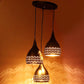 ELIANTE Black Iron Base Black Iron Shade Hanging Light - 903-3Lp-Bk-Medium - Without Bulb | by Jainsons Lights