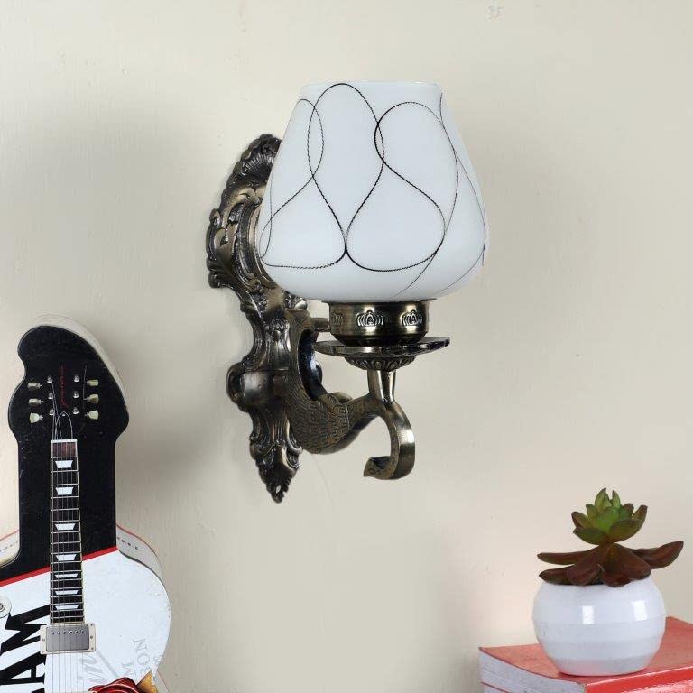 ELIANTE Nocturnal Antique Brass Aluminium Wall Light - Js-1216-1W | 3 Years Warranty | Free - LED LAMP