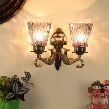 ELIANTE Garish Aluminium Wall Light Antique Brass for Living Room, Bedroom, Dining Room, Kitchen | by Jainsons Lights