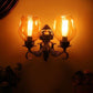 Eliante Bird Design Wall Light – Antique Glass, Metal & Wood (JS-1219-2W)