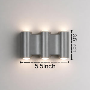 Eliante Up-Down Outdoor Wall Light – Grey, 3-Way (42473-3-7W-WW-GREY)