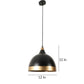 ELIANTE by Jainsons Lights | Modern Black Metal Hanging Pendant Light for Living Room Ceiling Scone Vintage Classic Designer(Bulb not Included) Bulb
