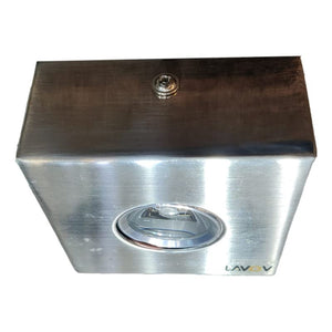 LAVOV Aluminium 3W- Square Surface Cob Downlight - Surface, Body Colour - Satin Nickel, LED - Warm White (3k) | 2 Years Warranty | by Jainsons Lights