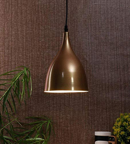 ELIANTE Modern Metal Hanging Light Gold for Living Room, Bedroom, Dining Room, Kitchen | 3 Years Warranty | with LED Lamp(s) Included
