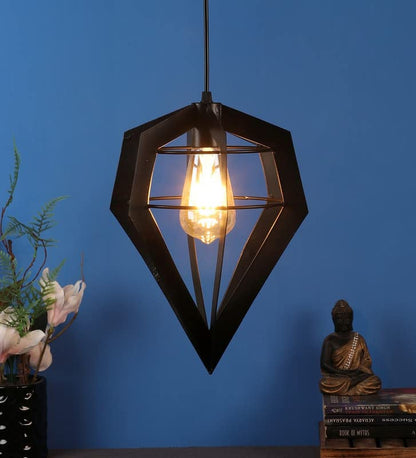 ELIANTE Black Metal Hanging Light by Jainsons Lights - Without Bulb - Diamond-BK-Patti-HL | by Jainsons Lights
