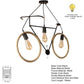ELIANTE Raven Black Metal Hanging Light by Jainsons Lights - CYCLE-RASSI-3LP-JSL | by Jainsons Lights