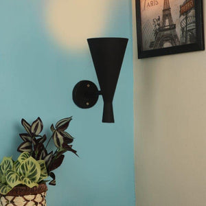 ELIANTE Pleasant Black Aluminium Wall Light - Js-Cone-1W | 3 Years Warranty | Free - LED LAMP