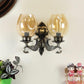 Eliante Bird Design Wall Light – Antique Glass, Metal & Wood (JS-1219-2W)