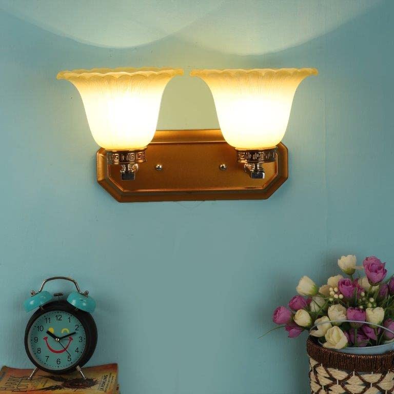 ELIANTE Glorious Gold Wood Wall Lights by Jainsons Lights - S-234-2W - Without Bulb | by Jainsons Lights