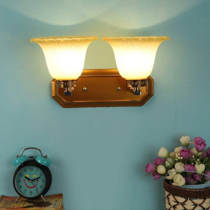 ELIANTE Glorious Gold Wood Wall Lights by Jainsons Lights - S-234-2W - Without Bulb | by Jainsons Lights