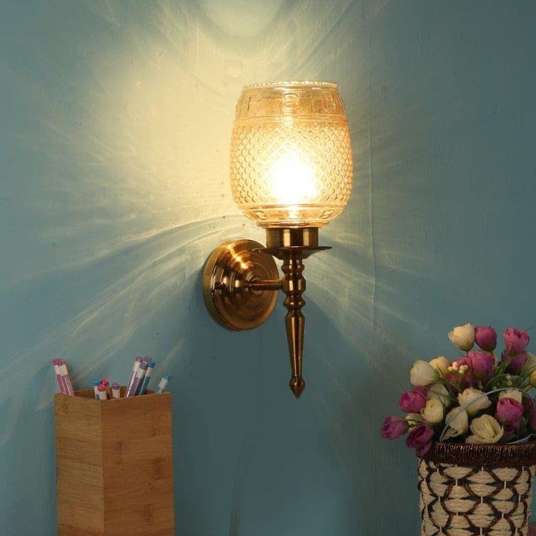 ELIANTE Featured Antique Gold Iron Wall Lights - Pf-108-1W-Gold | 3 Years Warranty | Free - LED LAMP