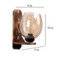 ELIANTE Wood Wall Light Brown Base Gold White Shade Wall Light for Living Room, Bedroom, Dining Room, Kitchen | by Jainsons Lights