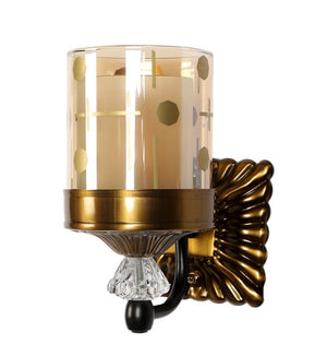ELIANTE Glass Wall Light White and Gold Wall Lamp for Living Room, Bedroom, Dining Room, Kitchen - Without Bulb | 6293-1W