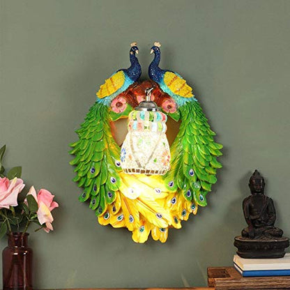 ELIANTE - Multi Fiber Wall Light - Peacock-DOUBE - by Jainsons Lights - Without Bulb | by Jainsons Lights