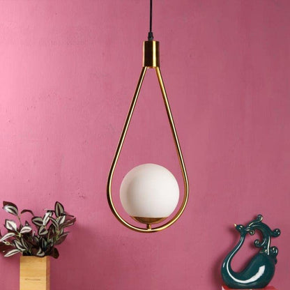 ELIANTE Calm Iron Hanging Light Gold for Living Room, Bedroom, Dining Room, Kitchen | by Jainsons Lights