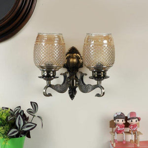ELIANTE Trinquil Aluminium Wall Light Antique Brass for Living Room, Bedroom, Dining Room, Kitchen | 3 Years Warranty | Free - LED LAMP