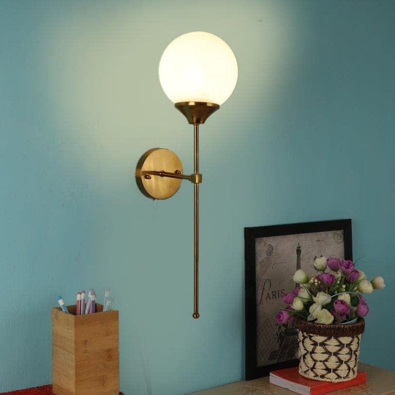 ELIANTE Gleeful Wood Wall Lights Gold for Living Room, Bedroom, Dining Room, Kitchen | by Jainsons Lights