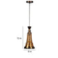 Cobre Brown Iron Hanging Lights - E27 holder - without Bulb - JS-5373-1LP