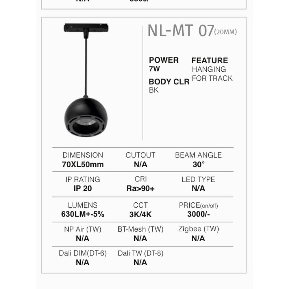 NL-MT 07 Hanging Spot 7W Ø70mm