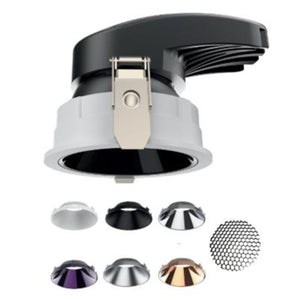 Sword Pro Curve COB Downlight (7W–24W) – Low-Height Curved Optics, Round/Square, Single & Double, Deep Anti-Glare Design, Premium Reflectors, Trim & Trimless Options