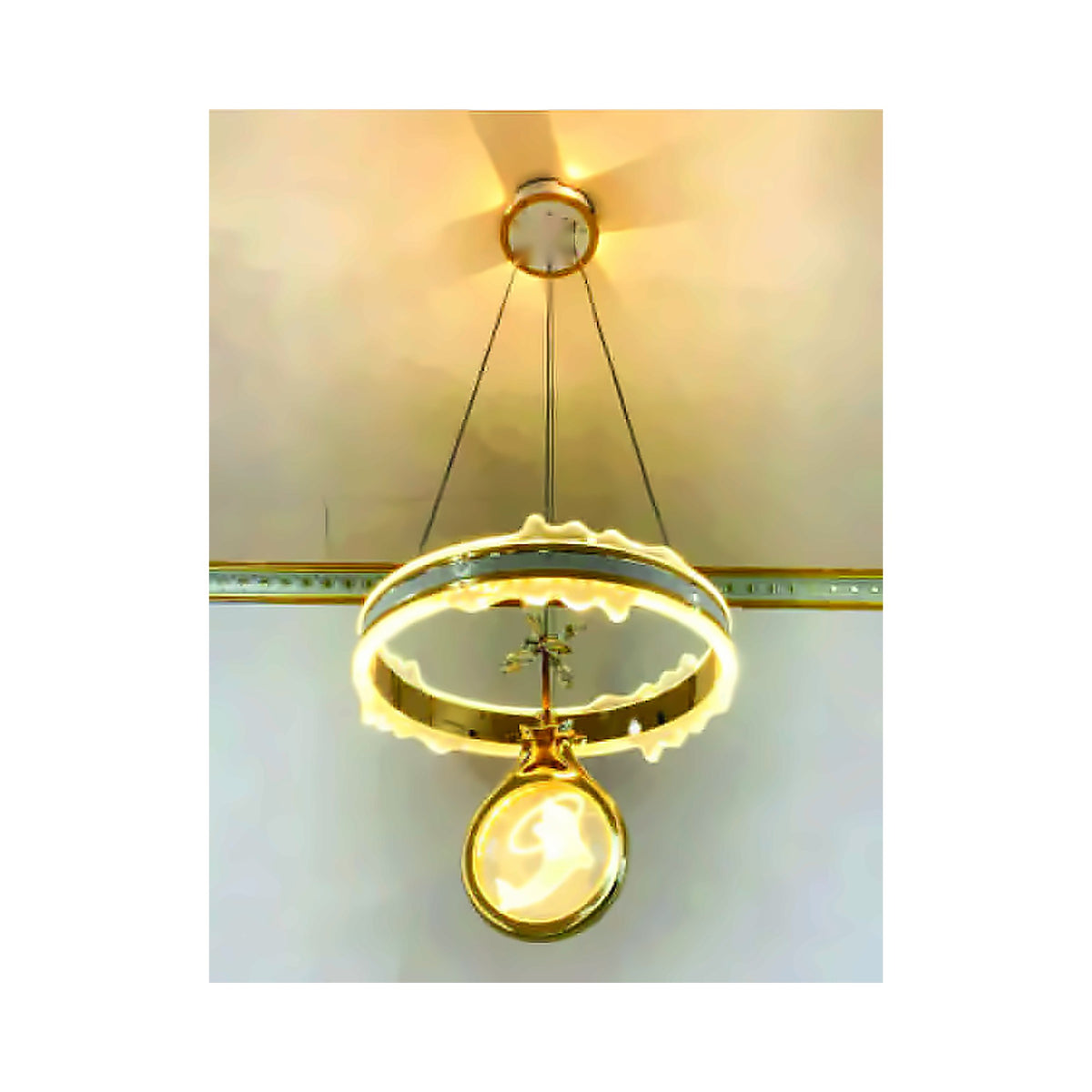 Eliante And LED Ring Pendant Light – Acrylic, Metal
