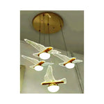 Eliante Flying Cluster Pendant Light – Frosted & Clear Glass, Metal