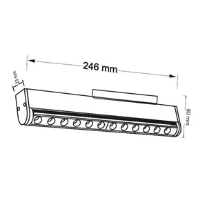 581987 Narrow Movable Blade 12W For Philips Webber Magnetic Track