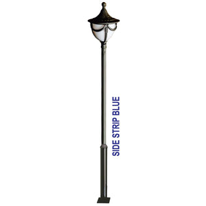 58w Victorian Pole Light with side Blue Strip SLEDSL023