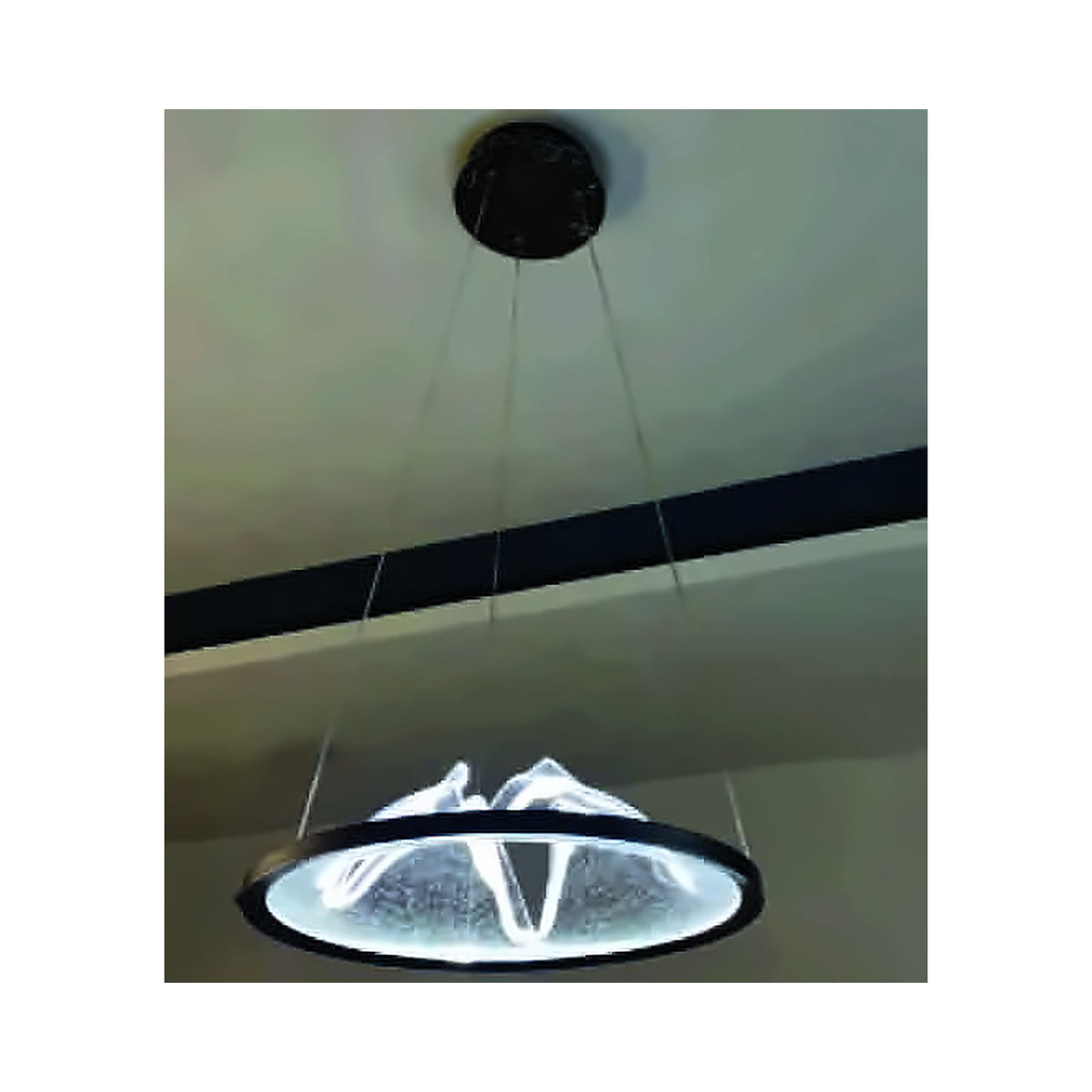 Eliante Sculpted LED Ring Pendant Light – Acrylic, Metal