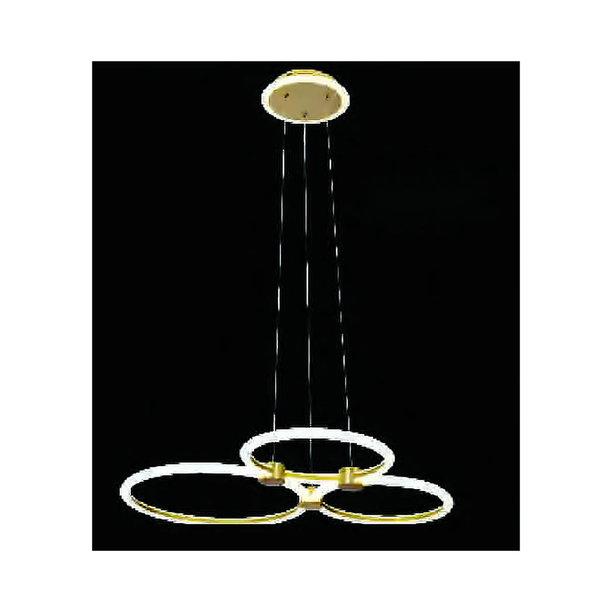 Eliante Three Cluster LED Ring Pendant Light – Acrylic, Metal