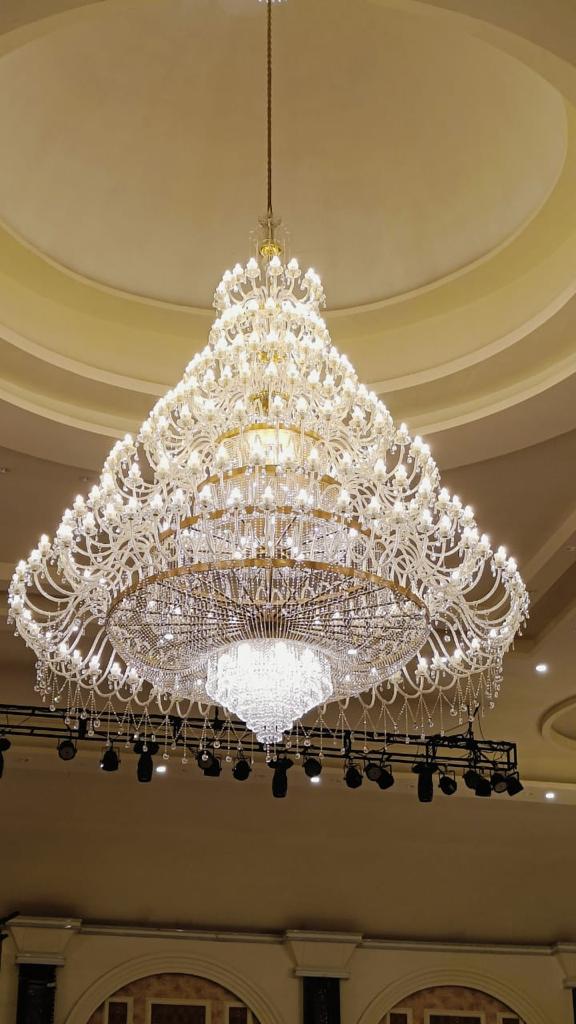 Premium Multi-Layer Crystal Bespoke Chandelier for Atrium Spaces