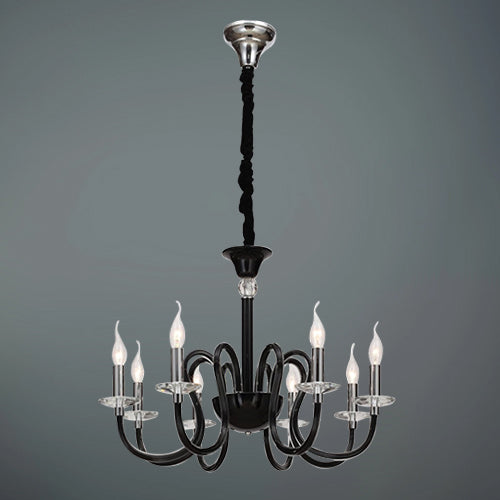 JSPHILO-Black 6-133-8xE-14 Crystal Chandeliers