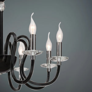 JSPHILO-Black 6-133-8xE-14 Crystal Chandeliers