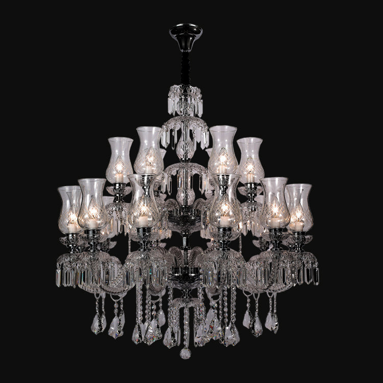 JSPHILO-6-134-12+6xE-14 Crystal Chandeliers