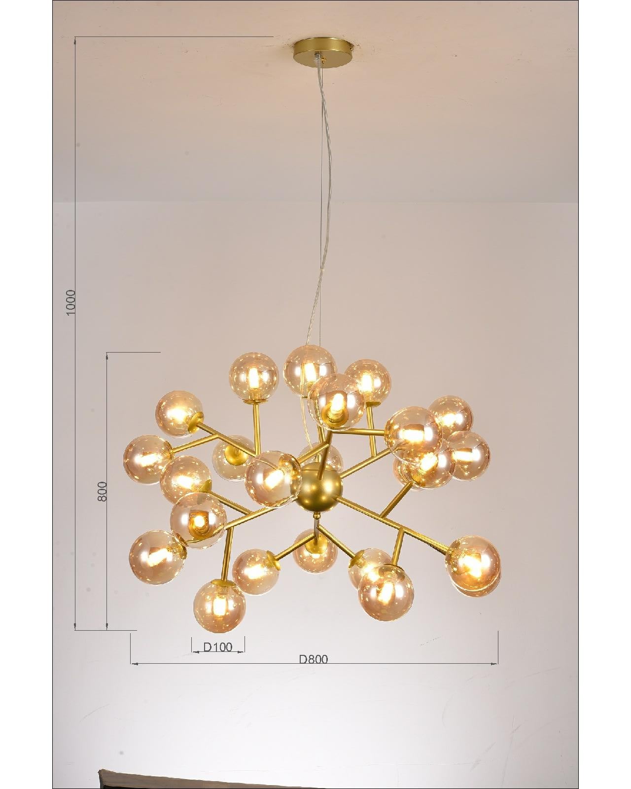 JSPHILO-Gold 6-197-24xG9 Luxury Chandelier