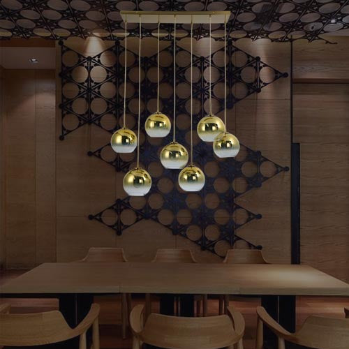 JSPHILO 6-228-7xE27 Impressions Rectangular Chandeliers