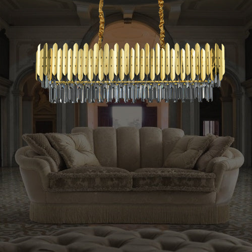 JSPHILO 6-254-12xE14 Shine Rectangular Chandeliers