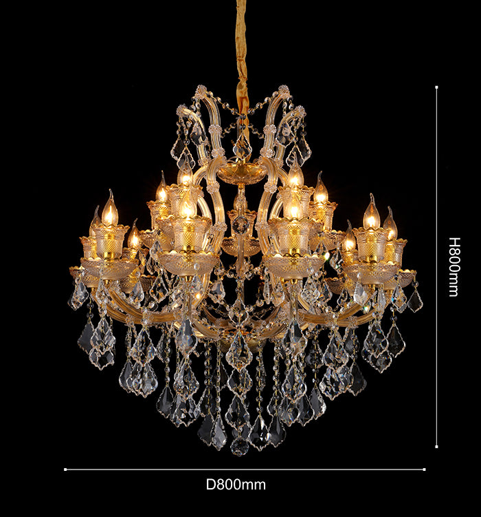 JSPHILO 6-275-10+5xE14 Shine Candle Arm Chandeliers