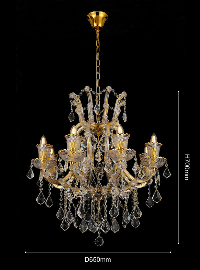 JSPHILO 6-302-8xE14 Shine Candle Arm Chandeliers