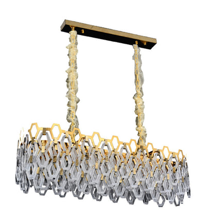 JSPHILO 6-344-10xE14 Shine Rectangular Chandeliers