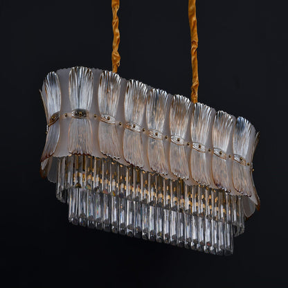 JSPHILO 6-356-12xE14 Shine Rectangular Chandeliers