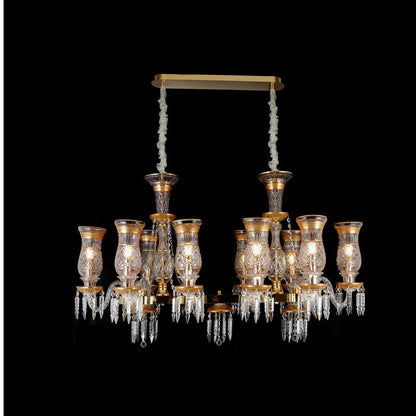 JSPHILO 6-375-10xE14 SHINE Rectangular Chandeliers