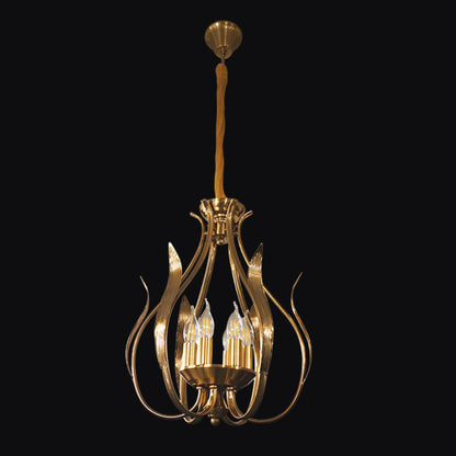JSPHILO-6-429-6xE14 - Gold Metal Luxury Chandelier