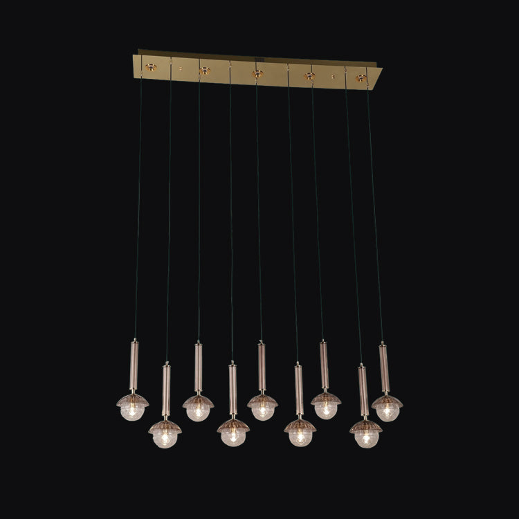 JSPHILO-6-496-9xG9 - Coffee Metal Double Height Chandelier