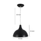 ELIANTE Black Metal Hanging Lights for Home, Office, Bedroom, Drawing Room & Lobby- Without BULB-M-4-HL-BK-WH | by Jainsons Lights